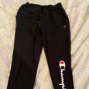 Black Champion Joggers! (Size large in kids